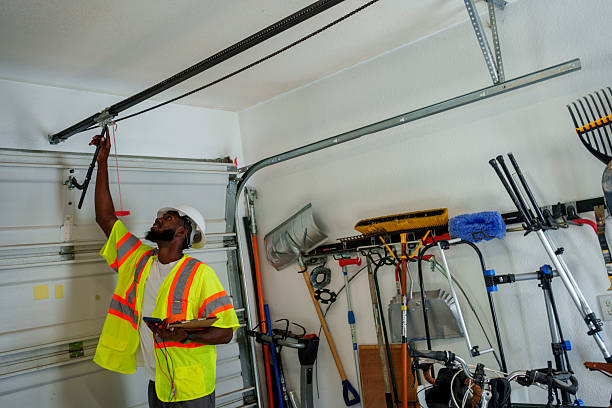 Professional Garage Door Panel Replacement technician working in Forest Oaks, NC